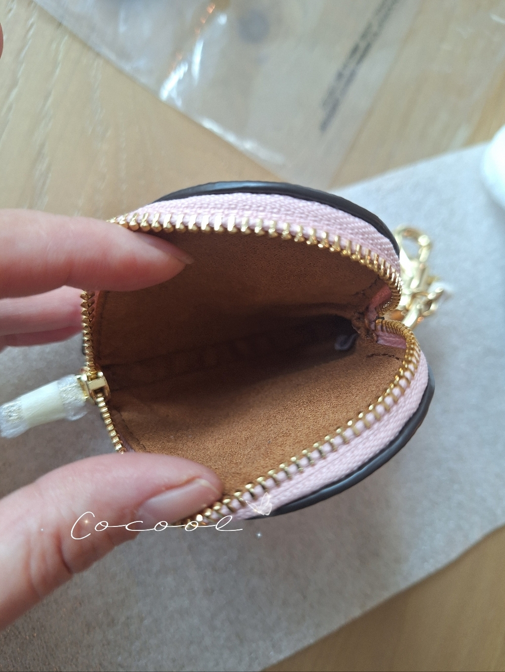 NWT Coach POWDER PINK Heart Bag Charm In Signature Canvas CEA22 Gold/Powder Pink - Picture 5 of 6